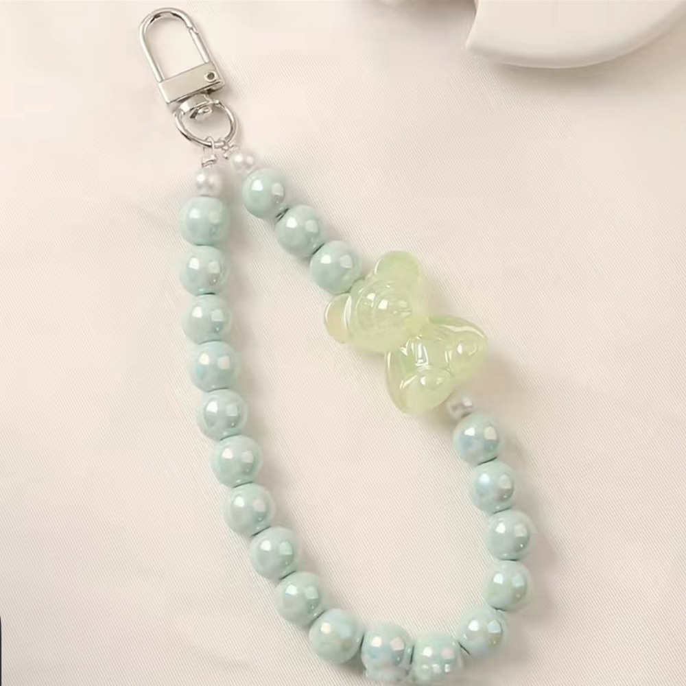 Key Chain Pearl wristlet strap / key chain - gummy bear NEW! (choose 1 color) - Picture 2 of 4
